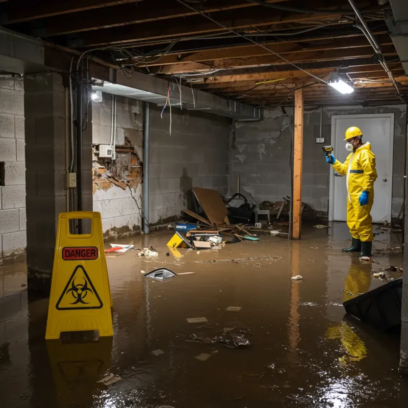Flooded Basement Electrical Hazard in McCreary County, KY Property